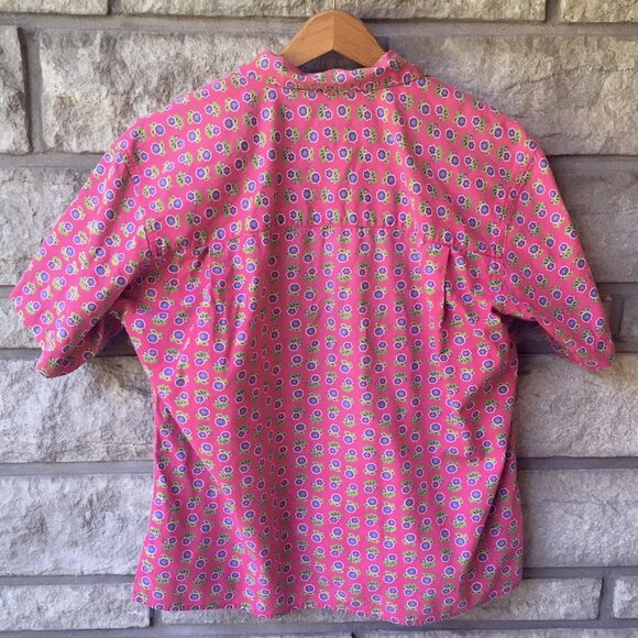 90s Hot Pink Floral Button Down from LizSport - Picture 3 of 5